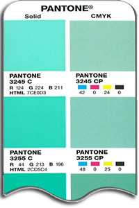 Pantone colour chip